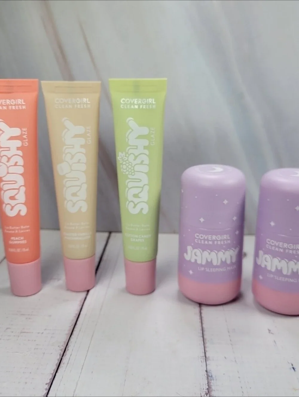 CoverGirl Clean Fresh Squishy Glaze & Jammy Lip Sleeping Mask Bundle NEW!